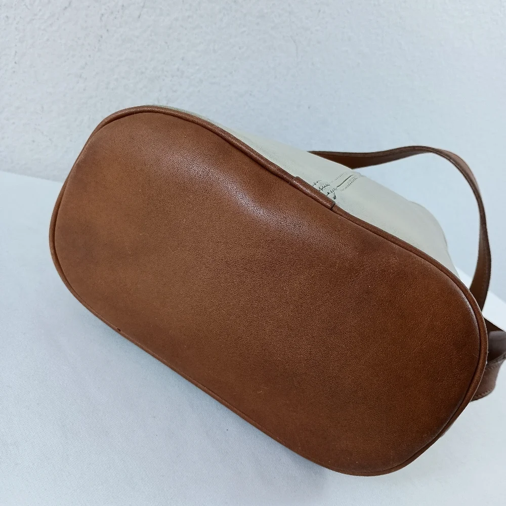 Vntg Coach Bone Drawstring Spectator Bag 0520 122 - Picture 6 of 11